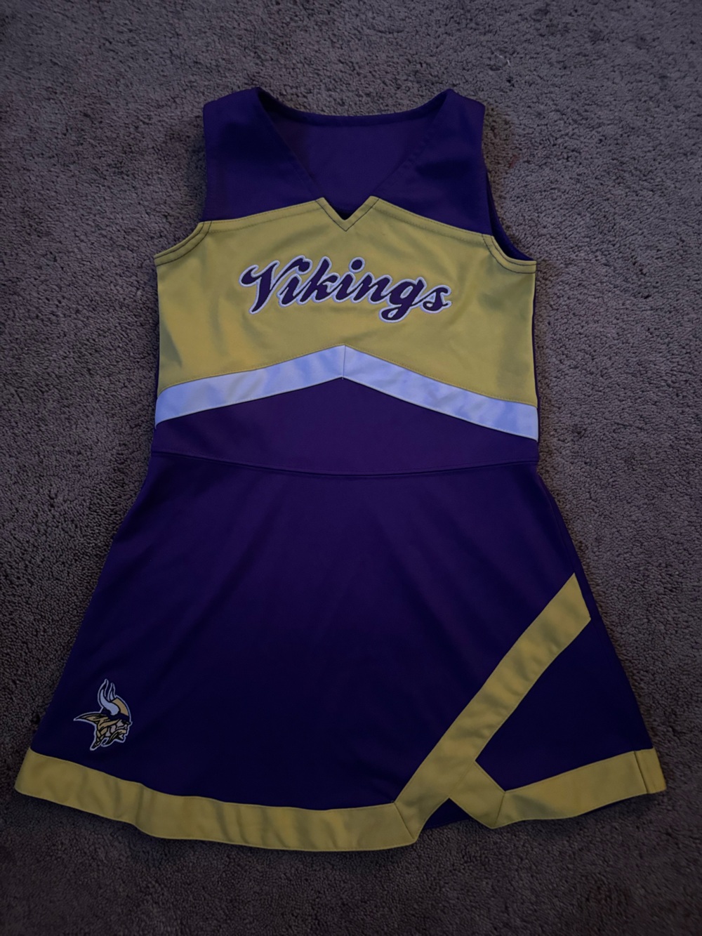 Vikings Purple & Gold Kids Cheer One-Piece - Picture 2 of 8